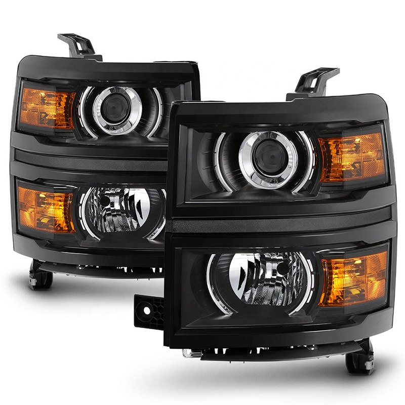 Black projector headlamp