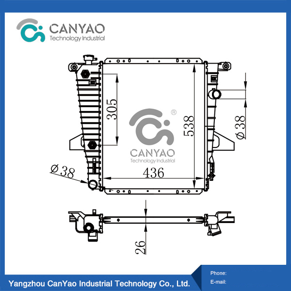 Ford Radiator RANGER XL V6 3. 0L 4. OL 95-97 AT 0EM F57Z8005C